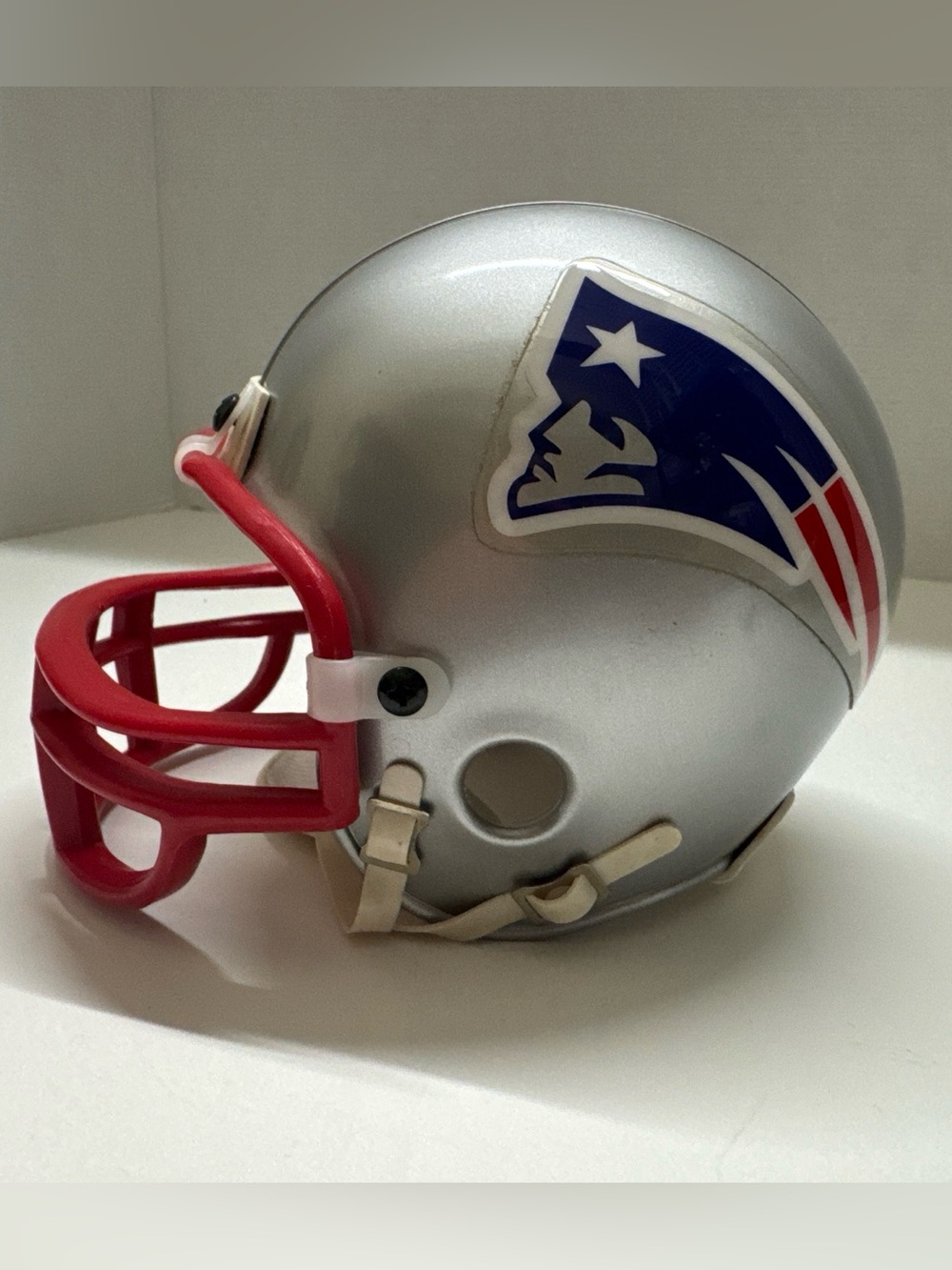 New England Patriots Mini Football Helmet w/ Drew Bledsoe Graphic 1995 Vintage